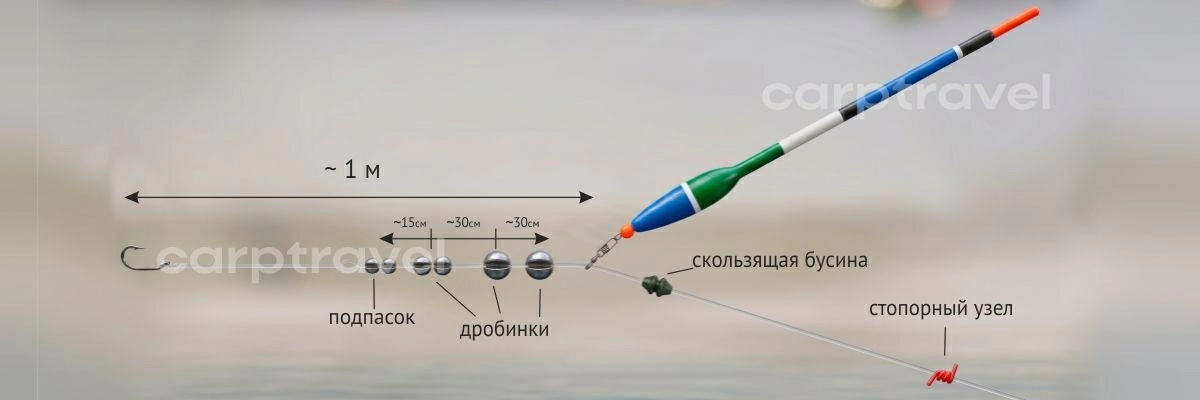 Рабочая оснастка для ловли карася на поплавок в июне Рабочая оснастка для ловли карася на поплавок в июне