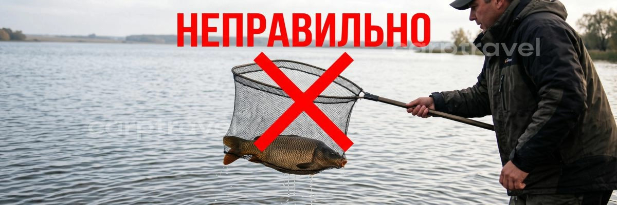 Правильная техника заведения карпа в подсак - залог успешного финала вываживания