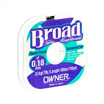 Поводочная леска Owner Broad  25м 2,2кг/0,14мм (Прозрачный) 