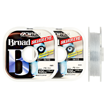 Поводочная леска Owner Broad Silver Eye  100м 3,1кг/0,18мм (LIGHT GRAY) 