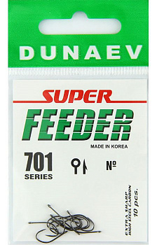 Крючки с колечком Dunaev Super Feeder 701 Size 12 Черный никель 