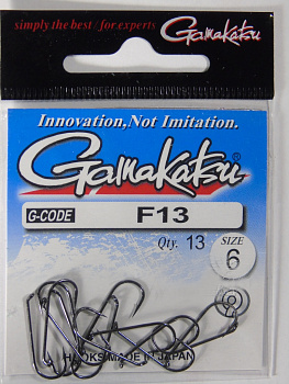 Крючки с колечком Gamakatsu  F-13 Size 14  