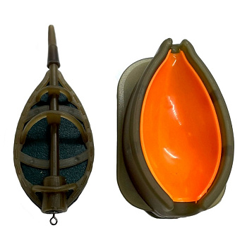 Прес-форма с кнопкой Carp Hunter Flat Method Feeder Mould Large 