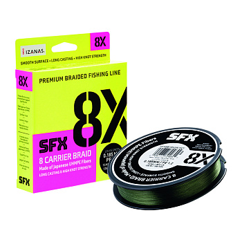 Плетеный шнур Sufix SFX 8X  135м 13кг/0,185мм (Зеленый) 