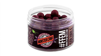Бойлы пылящие FFEM Baits насадочные Soluble Boilies HNV- Monster Crab 12мм 9шт. 80 г (Краб) 